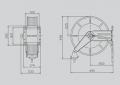 Metalen haspel 15m