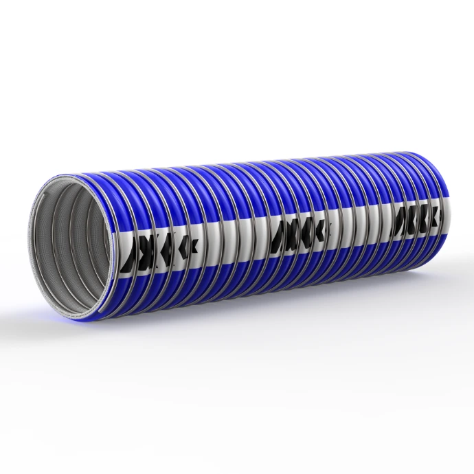Een blauwe composiet slang die bestaat uit multi-lagen thermoplastische zuig-persslang