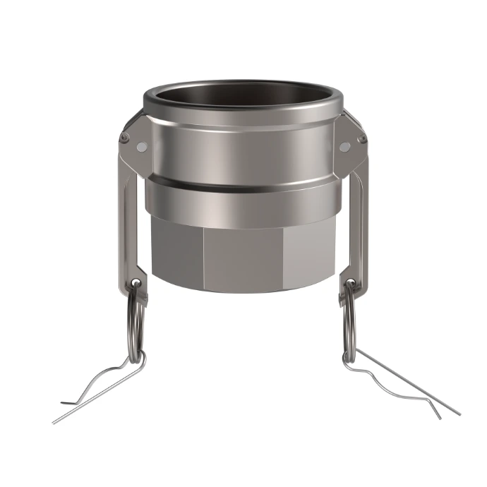 Camlock type D: Coupler met vrouwelijke draad - vooraanzicht